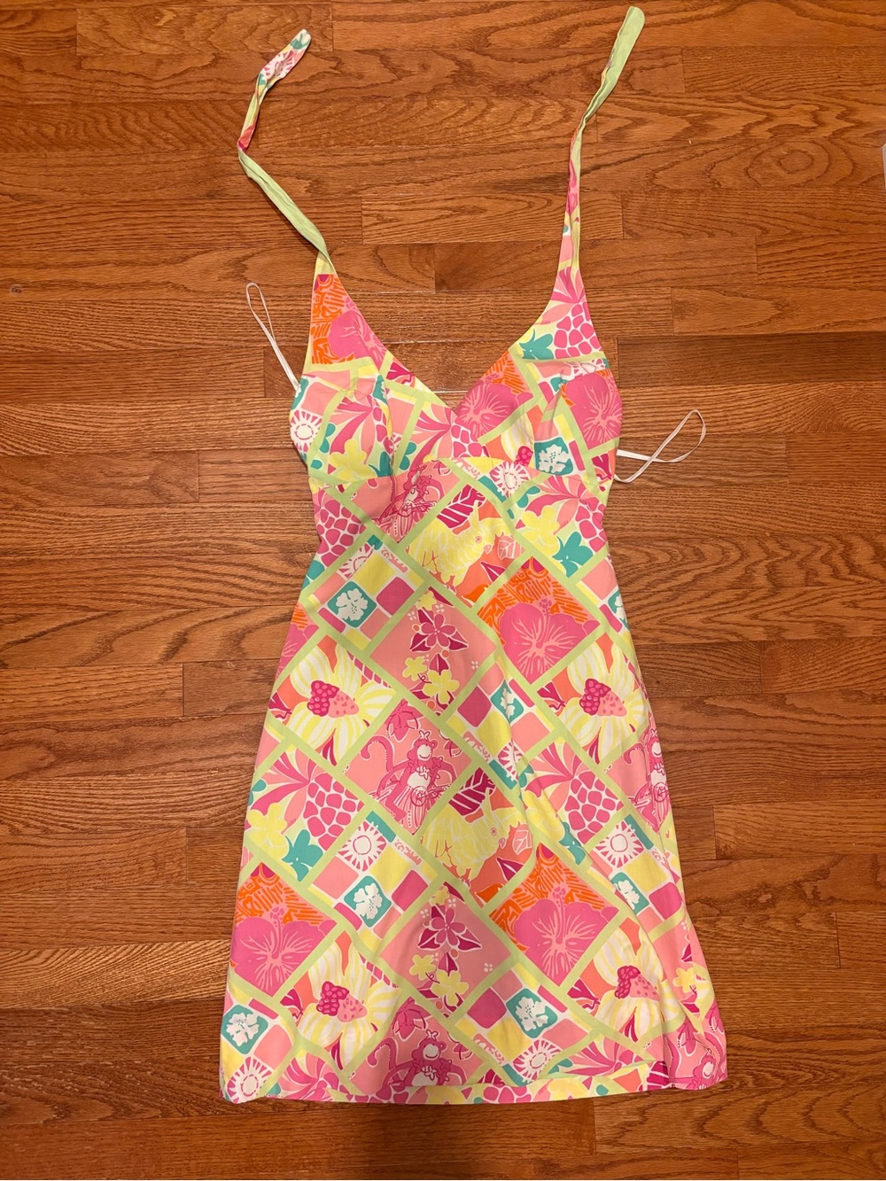 Lilly Pulitzer Pink, Yellow & Mint Floral Slip Dress